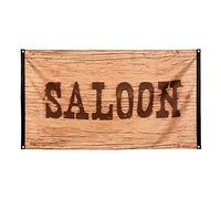 Boland 54352 - Bandera Salvaje Oeste, 1 pieza, tamaño 90 x 150 cm, decoración colgante, decoración para fiesta temática y carnaval, banderola Salvaje Oeste