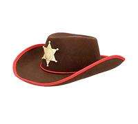 Boland 54378 - Sombrero de Vaquero Sheriff con Estrella, para niños, Sombrero Infantil para Disfraces, Sombrero del Oeste para Carnaval