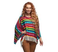Boland 54427 -Poncho de México en talla única, top para adulto, disfraz de mexicano para festival, carnaval o fiesta temática