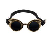 Boland 54503 - Gafas steampunk, plástico, banda elástica, lentes oscuras, tamaño ajustable, accesorio, carnaval, halloween, fiesta temática