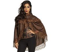 Boland 54555 - Capa Steampunk, Longitud Aprox. 85 cm, marrón, Manta, timepunk, Unisex, Disfraz, Carnaval, Fiesta temática