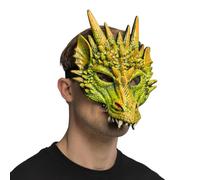 Boland 56742 - Media máscara de dragón, de diseño realista con elástico para disfraces de Carnaval, Halloween o fiestas temáticas