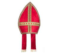 Boland 56841 Mitra Sankt Papá Noel, rojo/oro, 35 x 33 cm