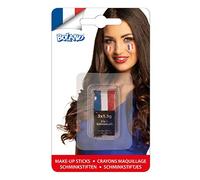 Boland 61986 - Pluma de maquillaje Francia, 3 colores en un bolígrafo, bandera de país, color del cuerpo, fácil de aplicar y quitar, Copa del Mundo, Campeonato de Europa, fiesta temática, carnaval