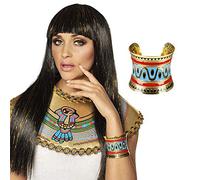 Boland 64519 - Pulsera Egipto, 1 pieza, talla única, oro, dibujos egipcios, Nilo, bisutería, pulsera, accesorio, disfraz, disfraz, disfraz, carnaval, fiesta temática