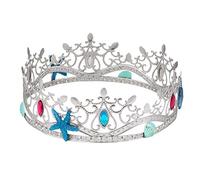 Boland 64556 - Corona de sirena, plata, para adultos, reina del mar, Nixe, tocado, carnaval, fiesta temática, Halloween