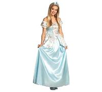 Boland 70013 - Disfraz de princesa Maribel para adulto, talla 40/42, color: azul claro, plateado y blanco, conjunto de disfraz para mujer compuesto de: corona y vestido, perfecto para fiestas temáticas, carnaval, fiestas de disfraces