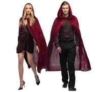 Boland - 70997 - Capa de vampiro con aspecto de terciopelo para Halloween, carnaval y disfraces, 170 cm, túnica para adultos