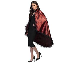 Boland - 71022 - Capa de Sangre de Dama con Encaje para Adultos, Capa de Vampiro para Disfraces de Carnaval, Complementos de Disfraces para Carnaval y Halloween