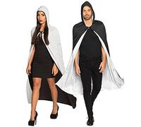 Boland 71027 - Capa con capucha para adultos, unisex, 170 cm, 100% poliéster, reversible, bruja, vampiro, Halloween, disfraz, carnaval, fiesta temática, 71027