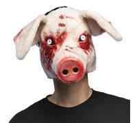Boland 72346 - Máscara de terror de cerdo ensangrentado para disfraces, de peluche para Halloween y Carnaval, de animal