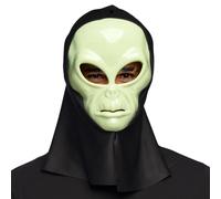 Boland 72374 - Máscara Alien con capucha, máscara de cabeza, máscara de carnaval, máscara para Halloween y carnaval