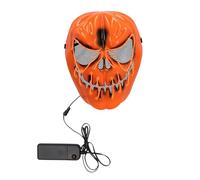 Boland 72396 - Máscara de terror LED con luz, facial para disfraces, Halloween, Carnaval o fiestas temáticas, calabaza, asesino