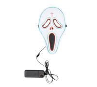 Boland 72397 - Máscara de terror LED con luz, máscara facial para disfraces, Halloween, carnaval o fiesta temática, fantasma, asesino