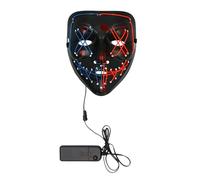 Boland 72398 - Máscara de terror LED con luz, facial para disfraces, Halloween, Carnaval o fiestas temáticas, asesino, Psicosis