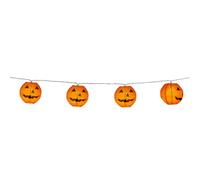 Boland 73230 - Guirnalda de Luces con farolillos de Calabaza, Longitud 185 cm, Incluye 2 Pilas AA, decoración de Halloween, decoración de Fiestas