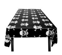 Boland 74115 - Mantel Pirata, tamaño 130 x 180 cm, mantel con motivo de calavera, decoración, decoración de fiesta para cumpleaños o fiesta temática