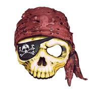 Boland 74221 - Máscara de pirata para niños y adultos, media máscara de calavera, disfraz de pirata, carnaval, fiesta de disfraces
