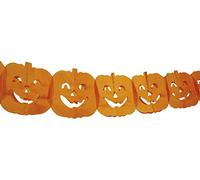Boland 74564 Pancarta-Guirnalda de Papel de Calabaza de Halloween mt 4, Color Naranja
