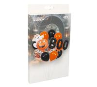 Boland - 74677 - Set de Globos para Halloween, decoración con Globos de Papel de Aluminio, Globos de Confeti y Accesorios