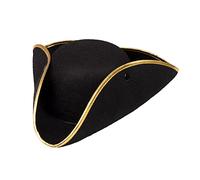 Boland 81934 - Sombrero de Almirante Henry para Adulto, Sombrero Pirata, tripunta, Sombrero, Disfraz, Carnaval, Fiesta temática, Negro
