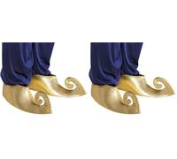 Boland 81990 - Sobrecalzado Sultan en Oro, 1 par para Adultos, Cubre Zapatos para Disfraces de Carnaval, Accesorios de Disfraces para Carnaval, Halloween o JGA (Paquete de 2)