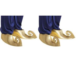 Boland 81990 - Sobrecalzado Sultan en Oro, 1 par para Adultos, Cubre Zapatos para Disfraces de Carnaval, Accesorios de Disfraces para Carnaval, Halloween o JGA (Paquete de 2)
