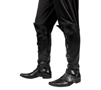 Boland 81994 - Cubrebotas Striker, negro, accesorio para disfraz de pirata, bucanero, mosquetero o medieval, accesorio para disfraces de carnaval