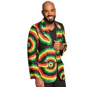 Boland 82026 - Chaqueta Rastaman, multicolor, blazer para hombre, Jamaica, chaqueta, carnaval, fiesta temática, Halloween