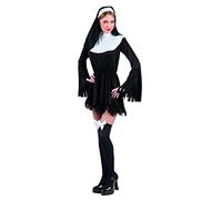 Boland 83817 - Conjunto de disfraz de Monja Sexy, blanco y negro, talla M, vestido corto y gorro, conjunto de disfraz para carnaval, fiesta temática o JGA