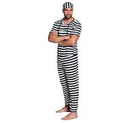 Boland 83820 - Set de disfraz de Preso para hombre, talla M/L, disfraz de preso para carnaval, fiesta tematica o JGA, disfraces hombre