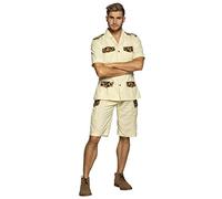 Boland 83882 - Disfraz de Hombre Safari, pantalón y Camisa, para Hombre, Cuidador de zoológico, Selva, Disfraz, Carnaval, Fiesta temática, Talla M/L, Beige