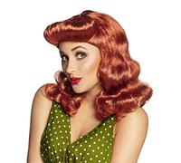 Boland 85050 - Peluca 50s Pin Up, Color marrón Claro