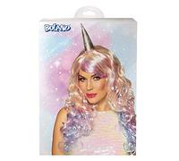 Boland 85056 - Peluca de unicornio Stargaze, pelo sintético, pelo largo con cuerno, peinado, colores pastel, accesorios, disfraz, carnaval, fiesta temática