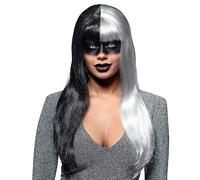 Boland 85608 - Peluca Seductora Malvada, bicolor, pelo largo sintético, accesorio para disfraces de carnaval, peinado para carnaval, Halloween