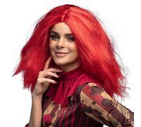 Boland 85609 - Peluca Miss Payaso, roja, pelo largo sintético, accesorios para disfraces de carnaval, peinado para carnaval, Halloween