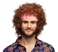 Boland 85715 - Peluca Hippie-Groove con diadema, pelo corto sintético con rizos, accesorios para disfraces, carnaval, fiesta de lema