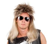 Boland 86060 - Peluca Ryan, mullet, años 80, pelo artificial, peinado assi para fiesta de mal gusto, accesorio para fiesta temática o carnaval