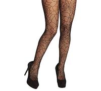 Boland 87844 - Medias de araña, señoras, adulto, negro con patrón de tela de araña, disfraz, brujas, arañas, tela de araña, accesorio, carnaval, fiesta temática, halloween