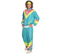 Boland 88544 - Disfraz de chándal de los años 80 con bolsillos, chaqueta y pantalón, traje de campamento, traje de jogging, despedida de soltero, estilo retro, atletas, disfraz de grupo