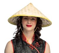 Boland 95453 Sombrero oriental Chino Sombrero Arroz Constructor de Paja Carnaval Disfraz Fiesta Temática Beige
