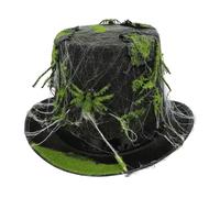 Boland - 97090 - Sombrero de zombie con tela de araña, sombrero de copa para Halloween, carnaval y disfraces, vampiro, bruja, mago