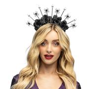 Boland 97097 - Diadema de Halloween para disfraz o fiesta temática, diadema con calavera y araña, disfraz de Halloween