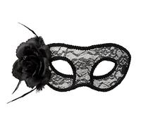 Boland 97528 Mystique - Máscara de Encaje para Ojos, Color Negro, Sexy, máscara Veneciana, Disfraz de Halloween, máscara Facial, Fiesta temática, Carnaval, Juego de rol