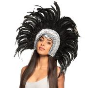 Boland - Accesorio para el Pelo de Bailarina Go-Go, con Plumas Negras, Tocado elaborado, Samba, Danza del Vientre, Disfraz, Carnaval, Fiesta de Disfraces