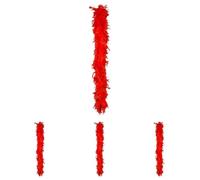 Boland - Boa de plumas, colores a elegir, longitud aprox. 180 cm, accesorio de disfraz, charlestón, años 20, flapper, carnaval, fiesta temática (Paquete de 4)