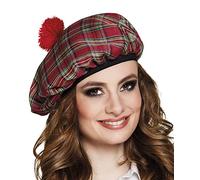 Boland - Boina Mrs. Tartan, banda elástica, gorra de tartán, sombrero, Escocia, Highlands, disfraz, carnaval, fiesta temática