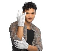 Boland BOL03073 Guantes con strass plateados