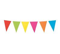 Boland - Cadena de Bandera, Longitud 10 Metros, Cadena de Bandera, Guirnalda de plástiCo, deCoraCión Colgante, Carnaval, Fiesta de Disfraces, Cumpleaños, guardería, Discoteca
