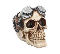 Boland - Calavera de poliresina, decoración de Halloween para casa y jardín, calavera decorativa, decoración de mesa